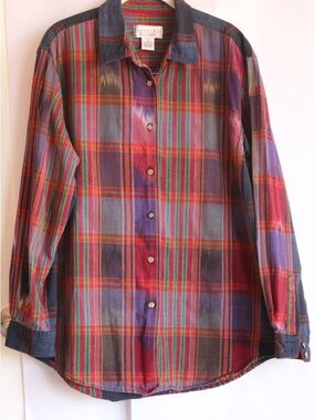 Vintage Cambridge Dry Goods Plaid Button Up Shirt Large